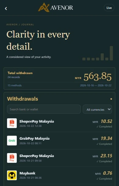 AVENOR 页面预览